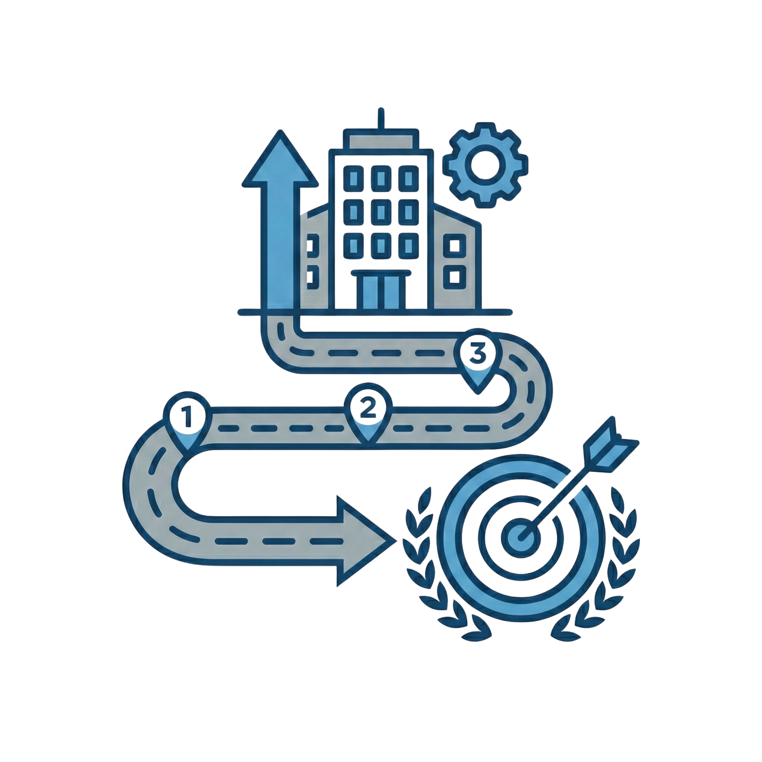 Icon representing enterprise digital transformation.