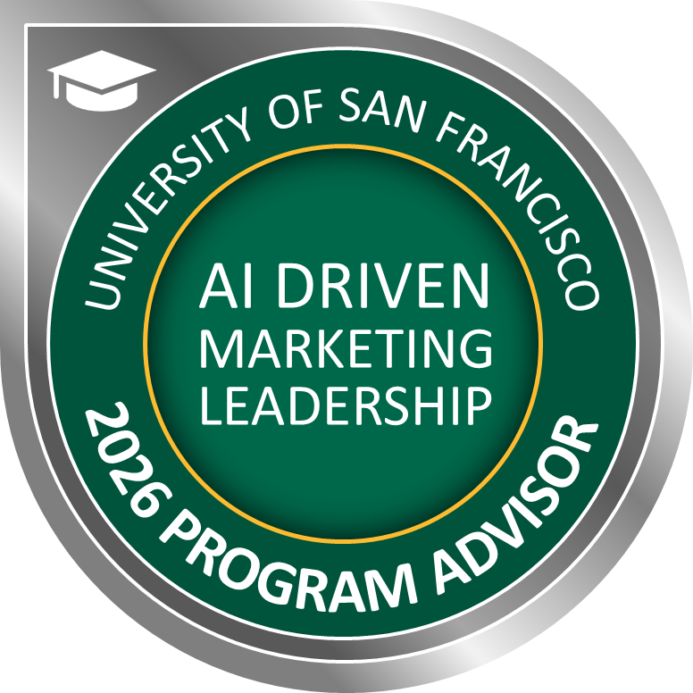 University of San Francisco AI Driven Marketing Leadership 2026 Program Advisor badge